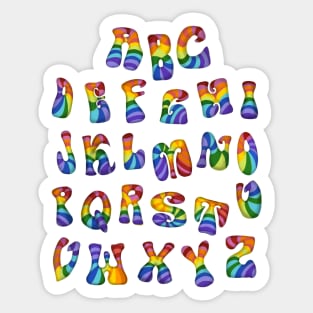 Puffy Rainbow ABCs Sticker